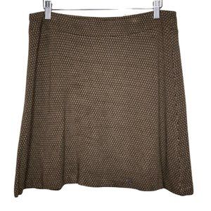 J. JILL | Brown and Black Ponte Flirty Mini Skirt | Size S
